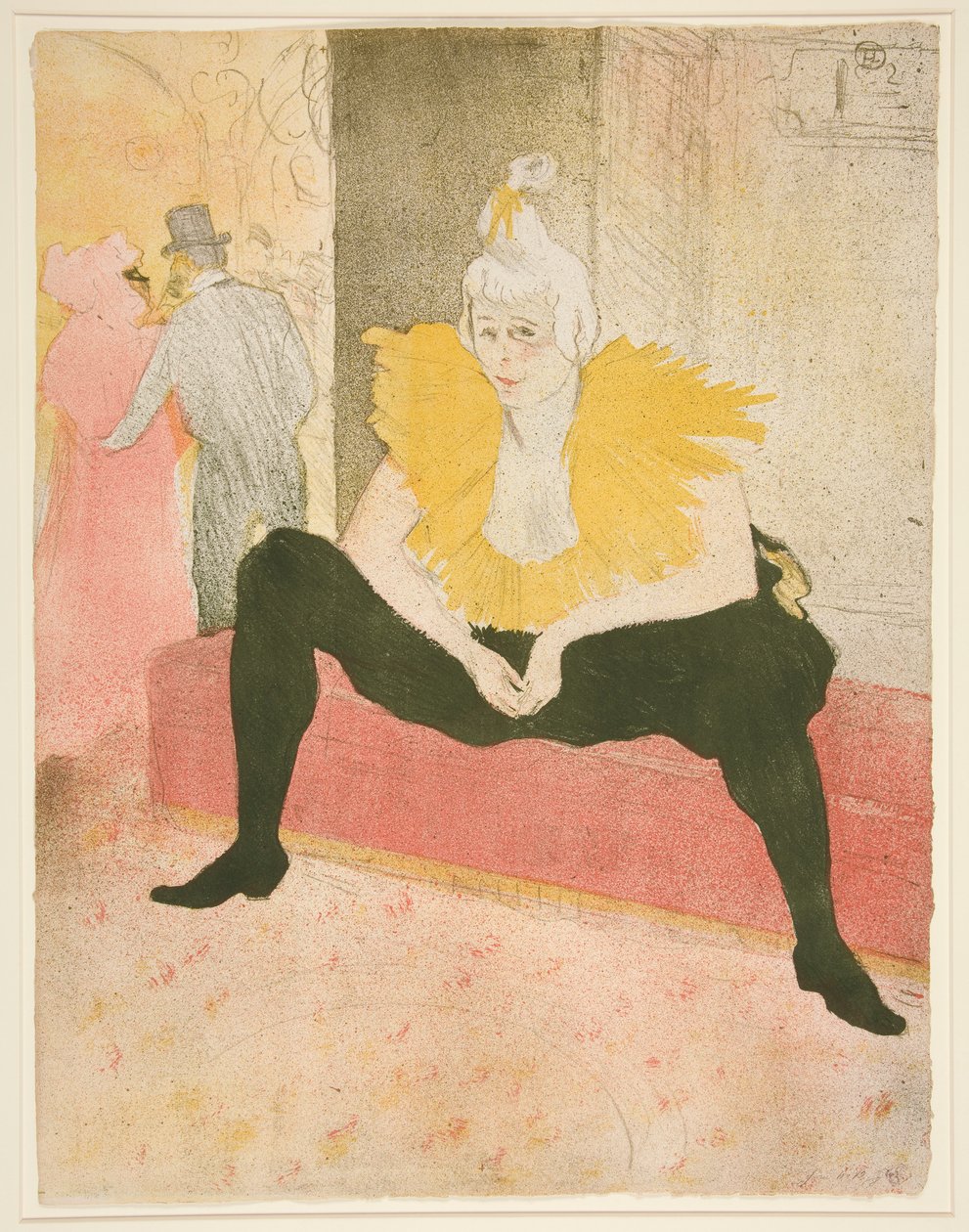 Die sitzende Clownesse, Mademoiselle Cha-u-Kao, aus der Serie Elles von Henri de Toulouse Lautrec