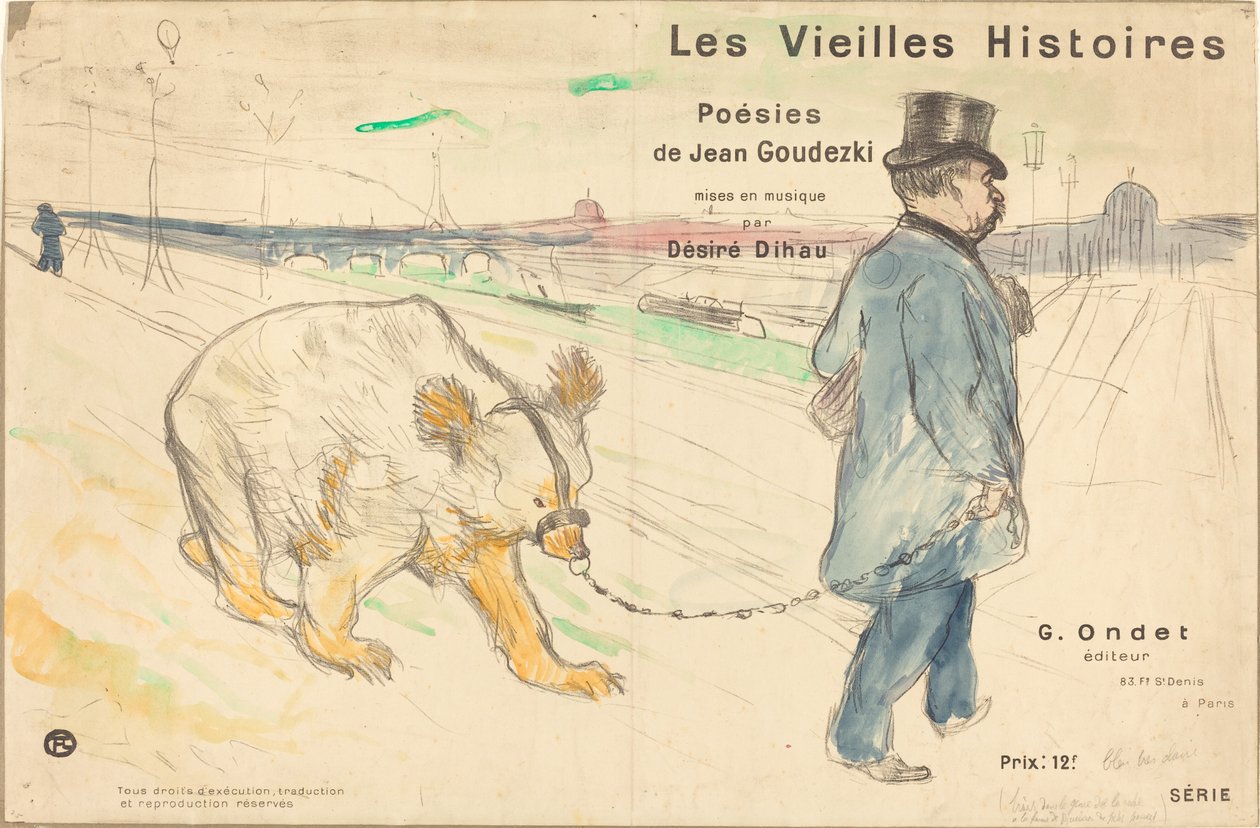 Les Vielles Histoires (Umschlag/Titelseite) von Henri de Toulouse Lautrec