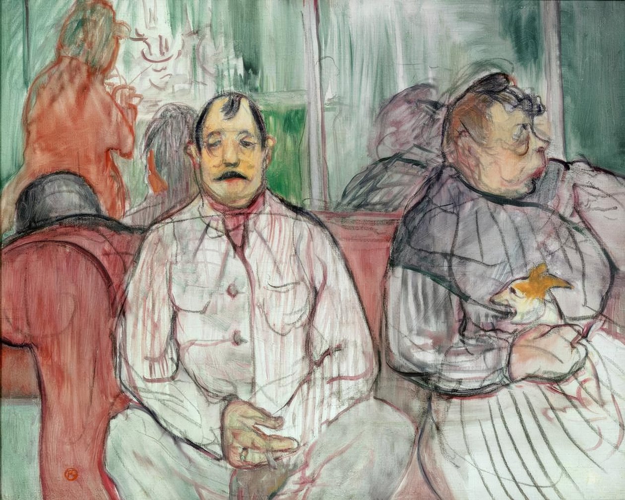 Monsieur, Madame und der Hund von Henri de Toulouse Lautrec
