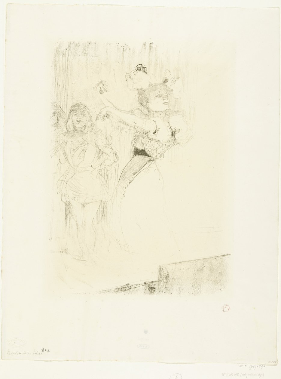 Porträt der Schauspielerin Marcelle Lender beim Boléro-Tanz in der Oper Chilpéric von Henri de Toulouse Lautrec