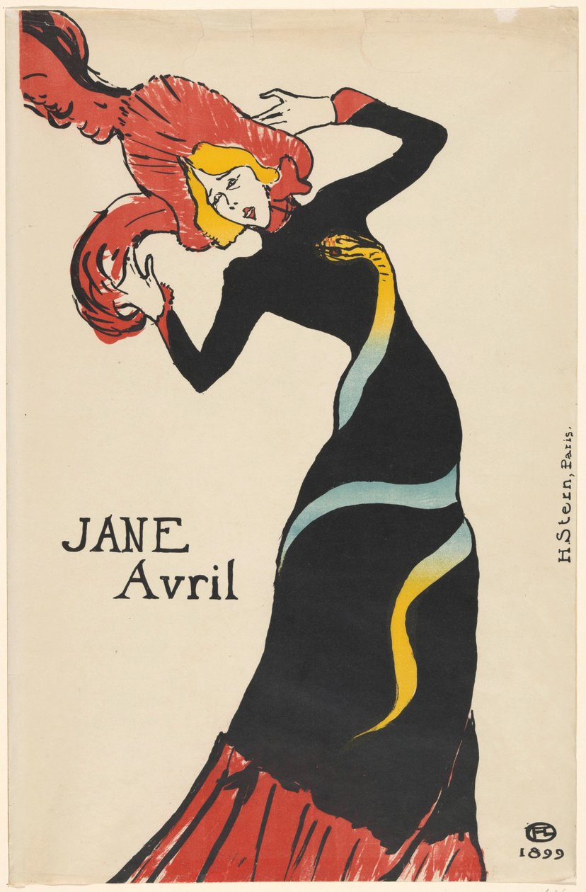 Porträt der Tänzerin Jane Avril (Jeanne Beaudon) von Henri de Toulouse Lautrec