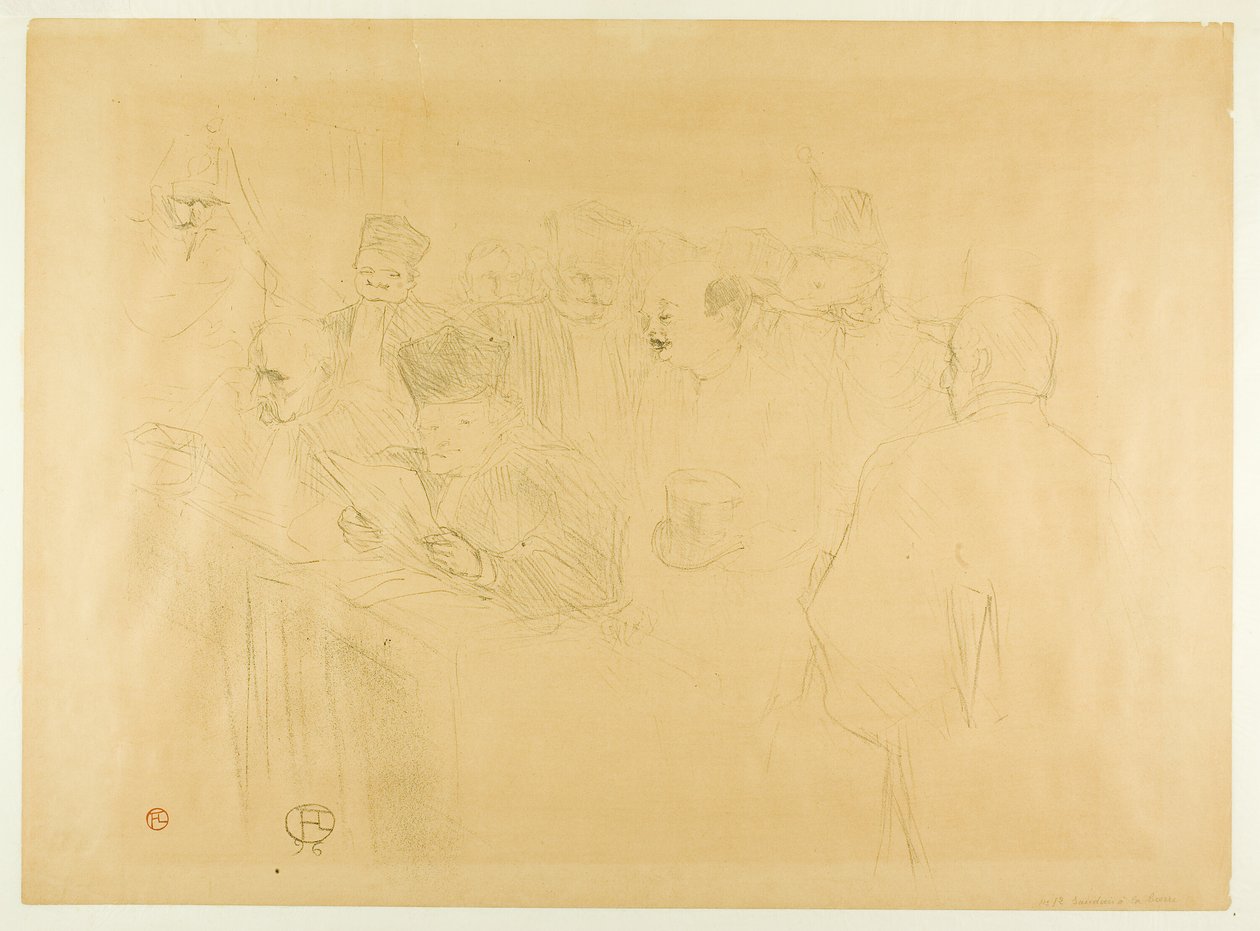 Der Lebaudy-Prozess, Mademoiselle Marsy sagt aus von Henri de Toulouse Lautrec