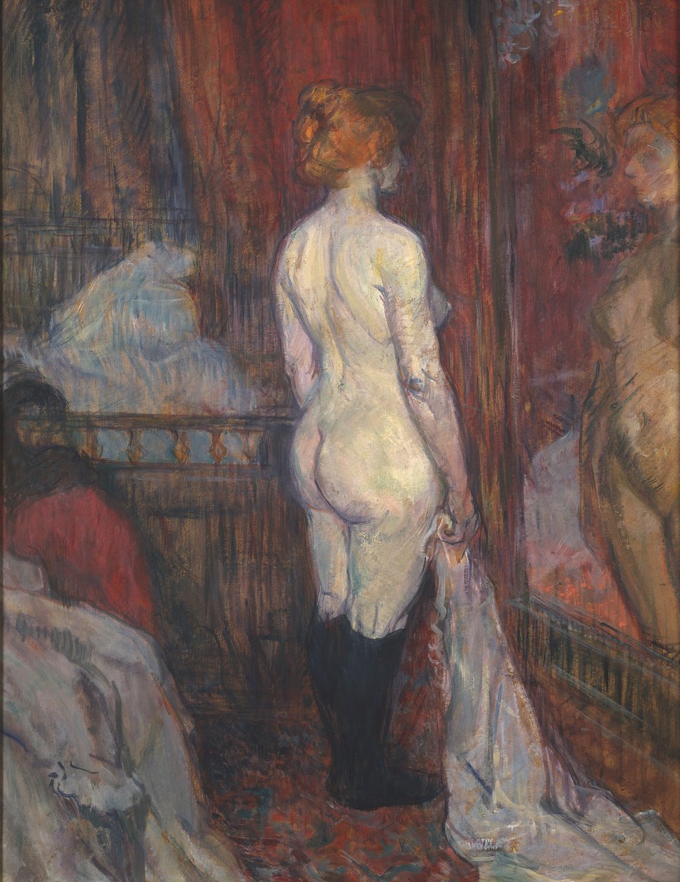 Frau vor einem Spiegel (1897) von Henri de Toulouse Lautrec