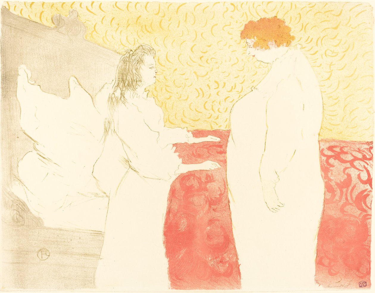 Frau im Bett, Profil von Henri de Toulouse Lautrec