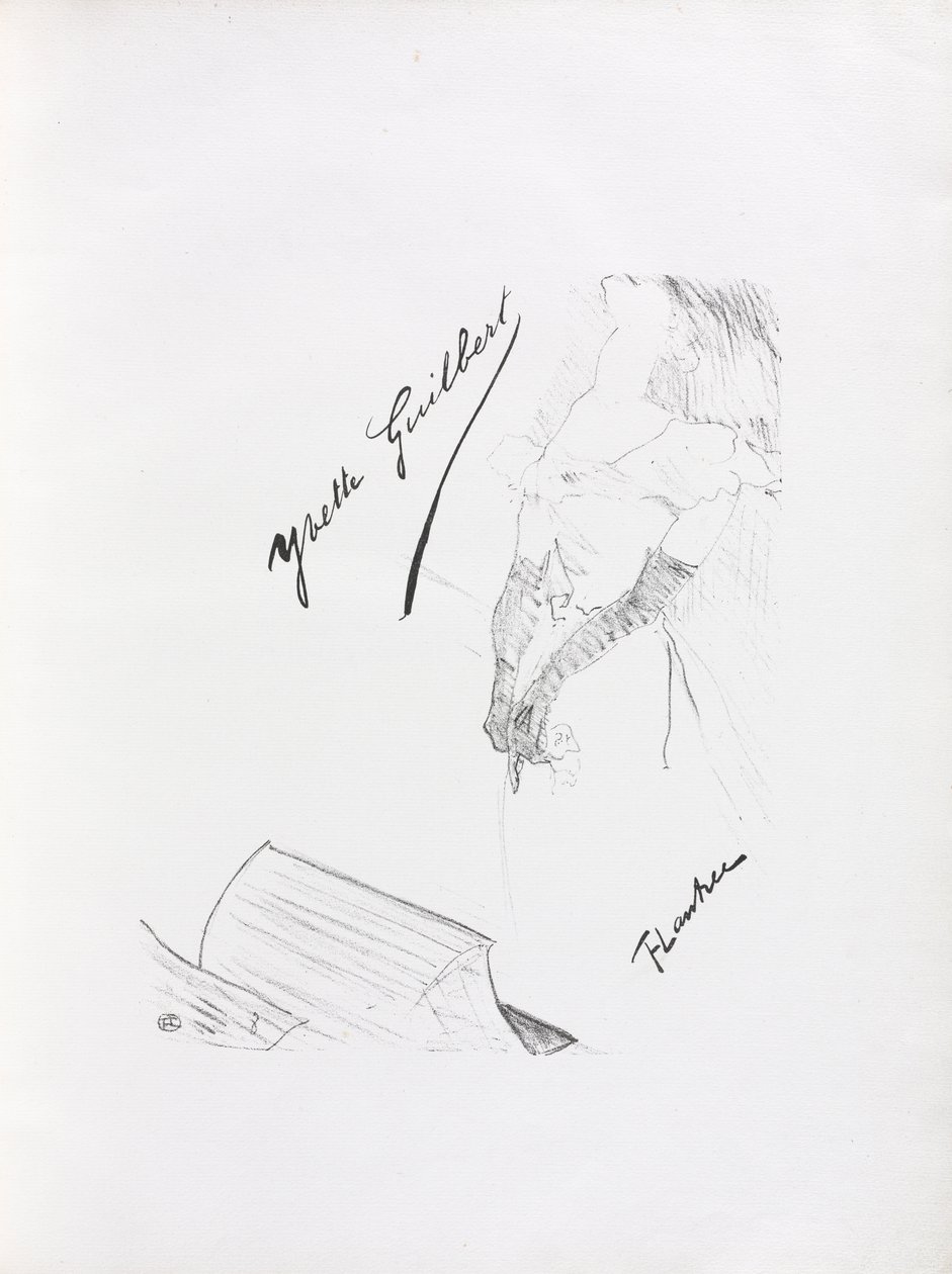 Yvette Guilbert-Englische Serie: Frontispiz von Henri de Toulouse Lautrec