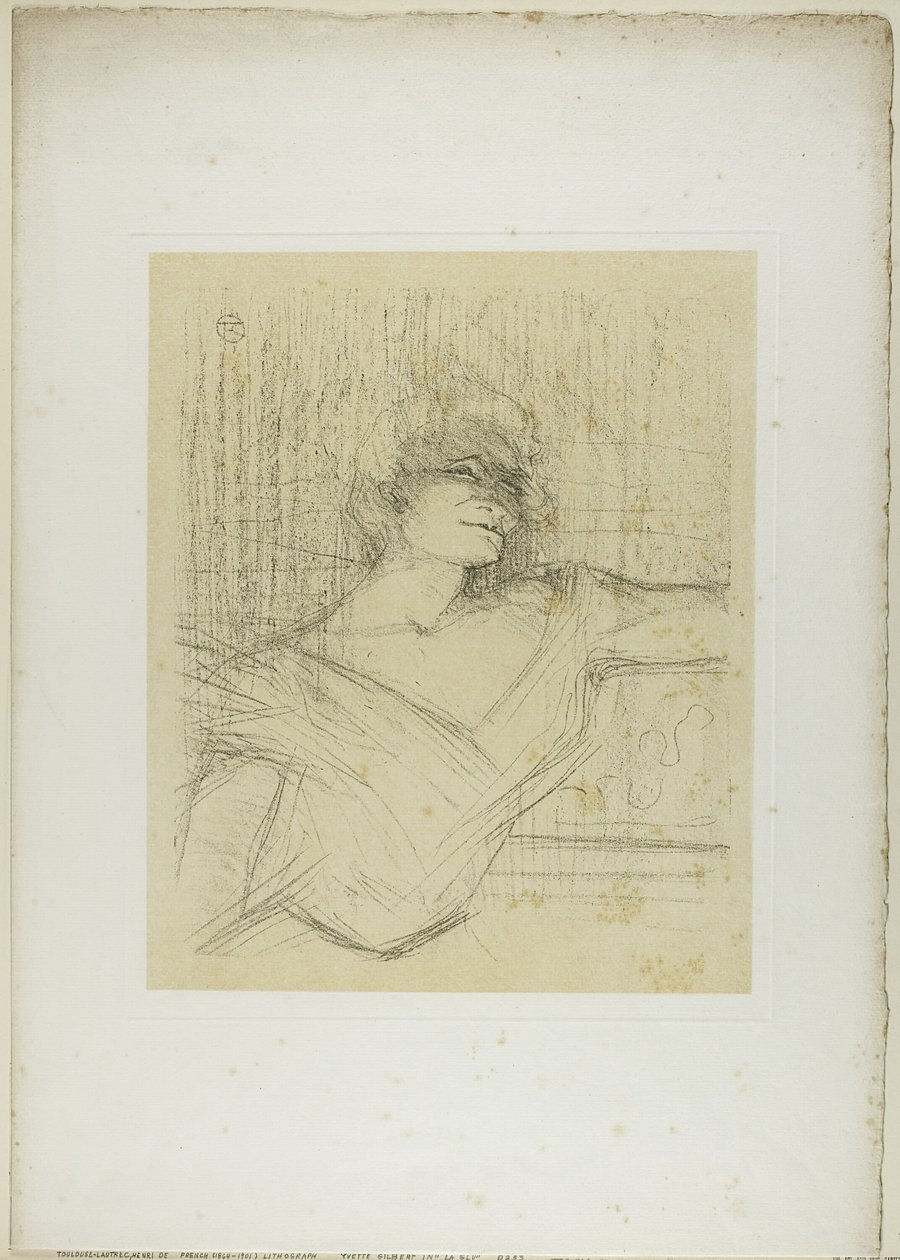 Yvette Guilbert—Dans la Glu, aus Yvette Guilbert von Henri de Toulouse Lautrec