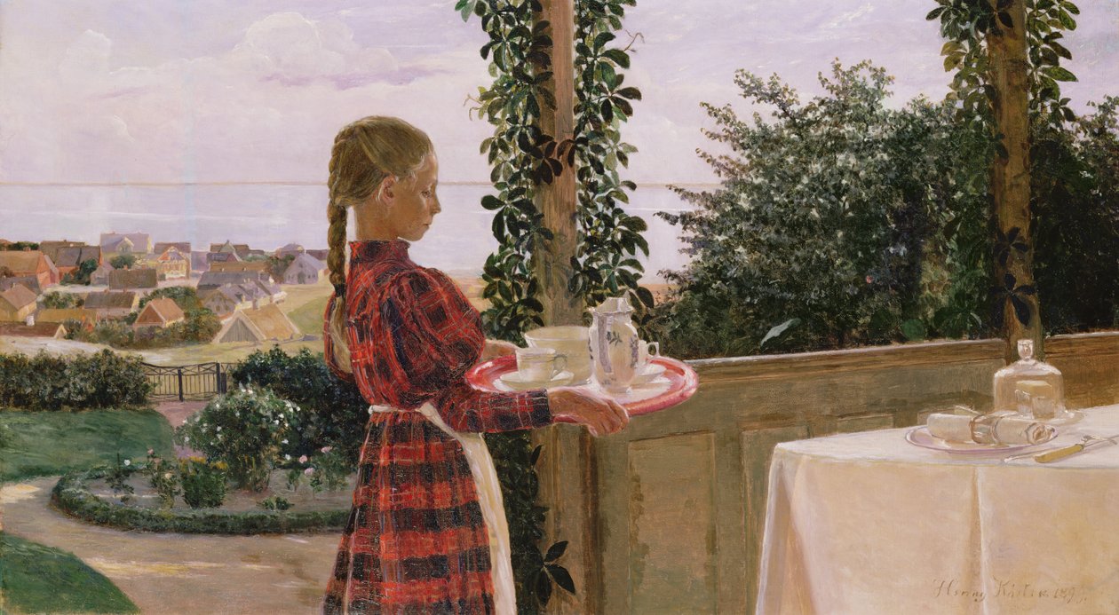 Teestunde auf der Veranda, 1899 von Henriette Elisabeth Koster Panduro