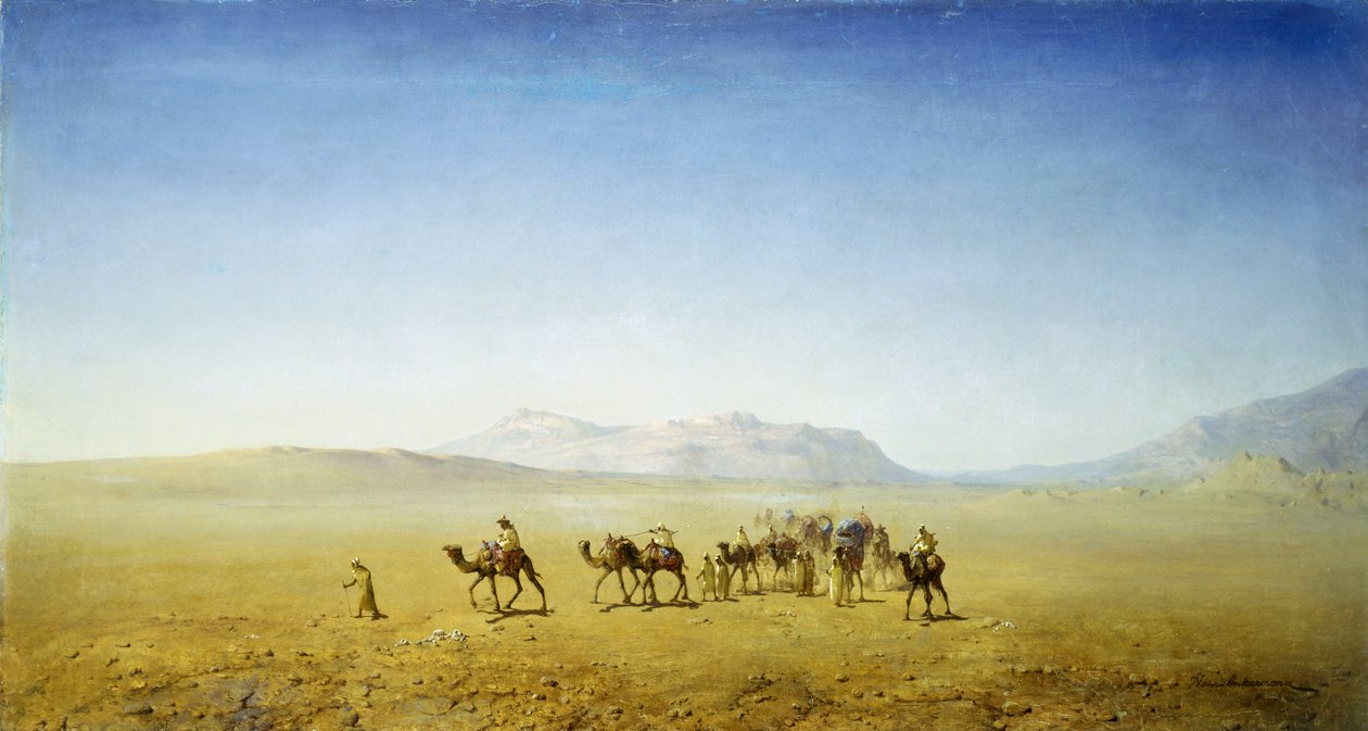 Eine arabische Karawane in der Wüste von Henrik Ankarcrona