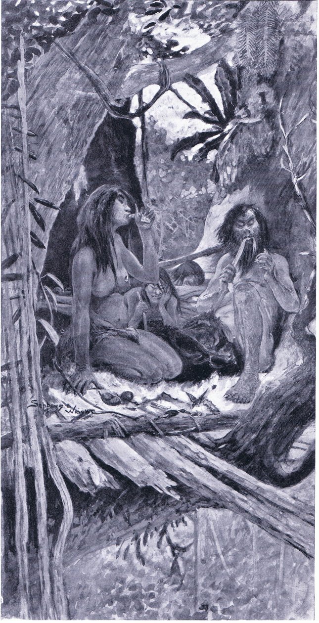 Prähistorischer chinesischer Baumwohner von Henry Charles Seppings Wright