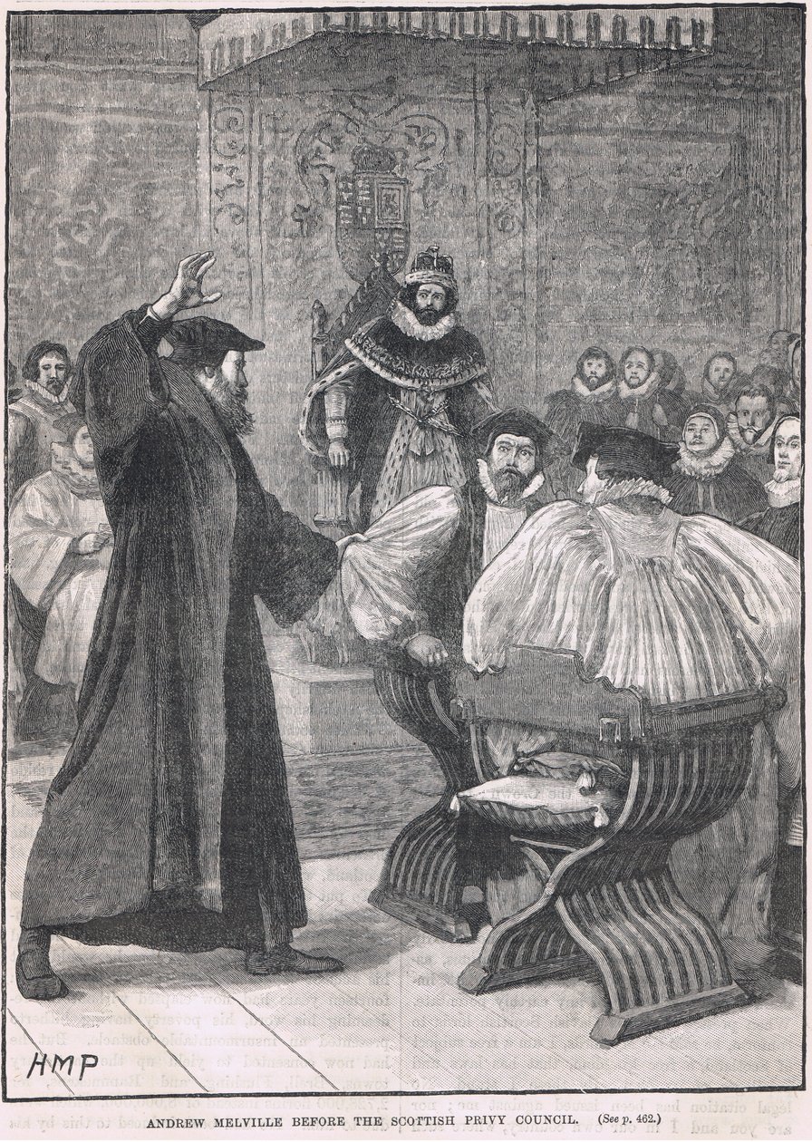 Andrew Melville vor dem schottischen Geheimrat 1605 von Henry Marriott Paget