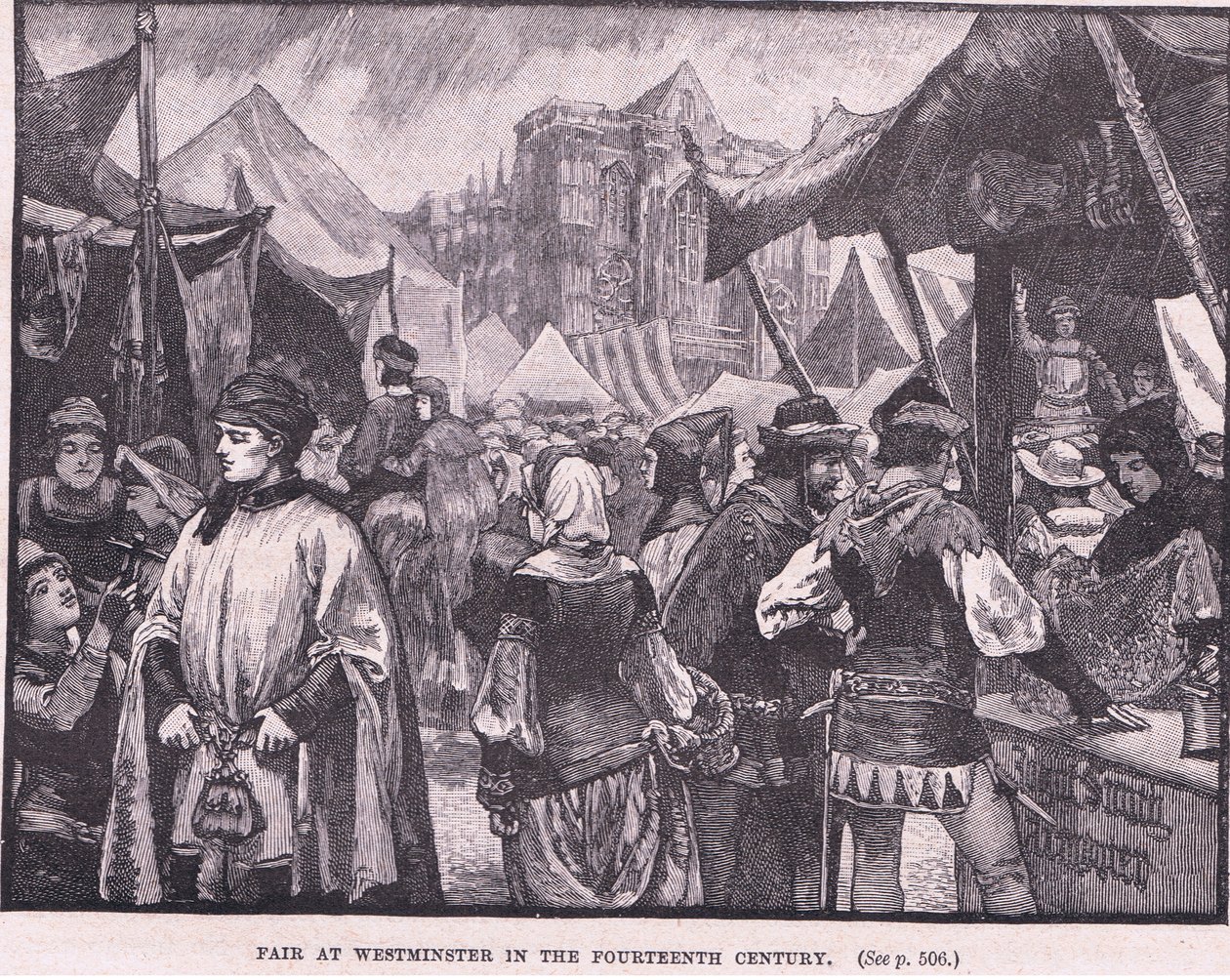 Jahrmarkt in Westminster im vierzehnten Jahrhundert von Henry Marriott Paget