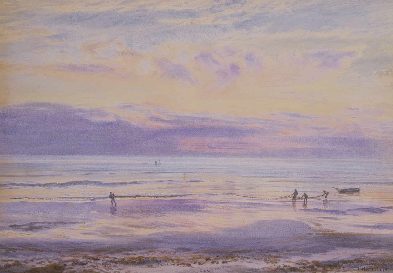 Ein ruhiger Abend - Ebbe, 1875 von Henry Moore