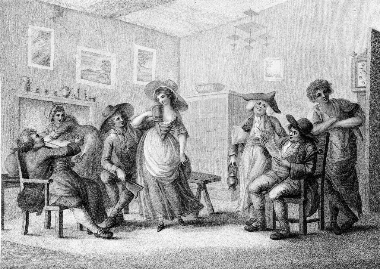 Das Dorfgasthaus, graviert von Joseph Grozer, 1787 von Henry William Bunbury