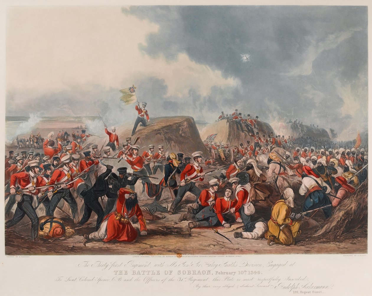 Die Schlacht von Sobraon, 10. Februar 1846 von Henry (after) Martens