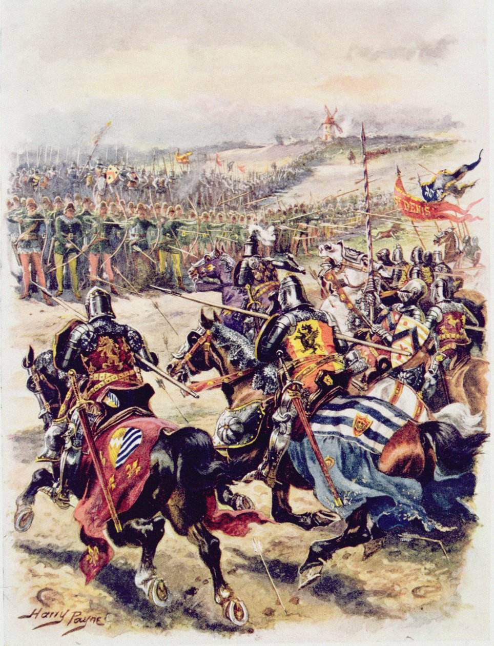 Angriff der französischen Kavallerie, Illustration für 