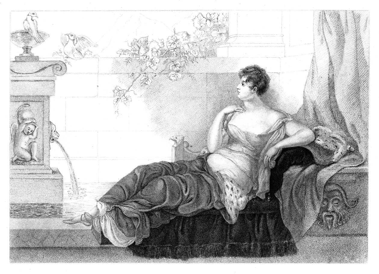 Mary Robinson 1757-1800, englische Dichterin und Romanautorin, 1830 von Henry Adlard