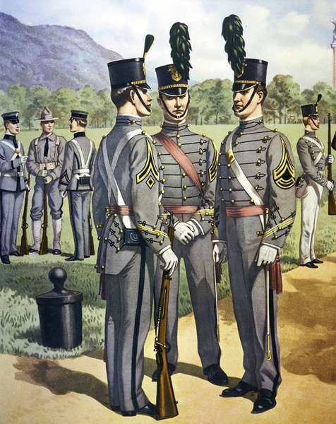 West Point Militärakademie Kadettenuniformen von 1902-07 von Henry Alexander (after) Ogden