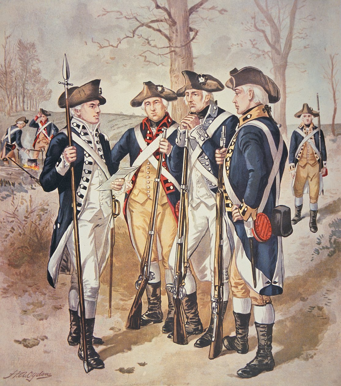 Infanterieuniformen der (amerikanischen) Kontinentalarmee von 1779-83 von Henry Alexander Ogden
