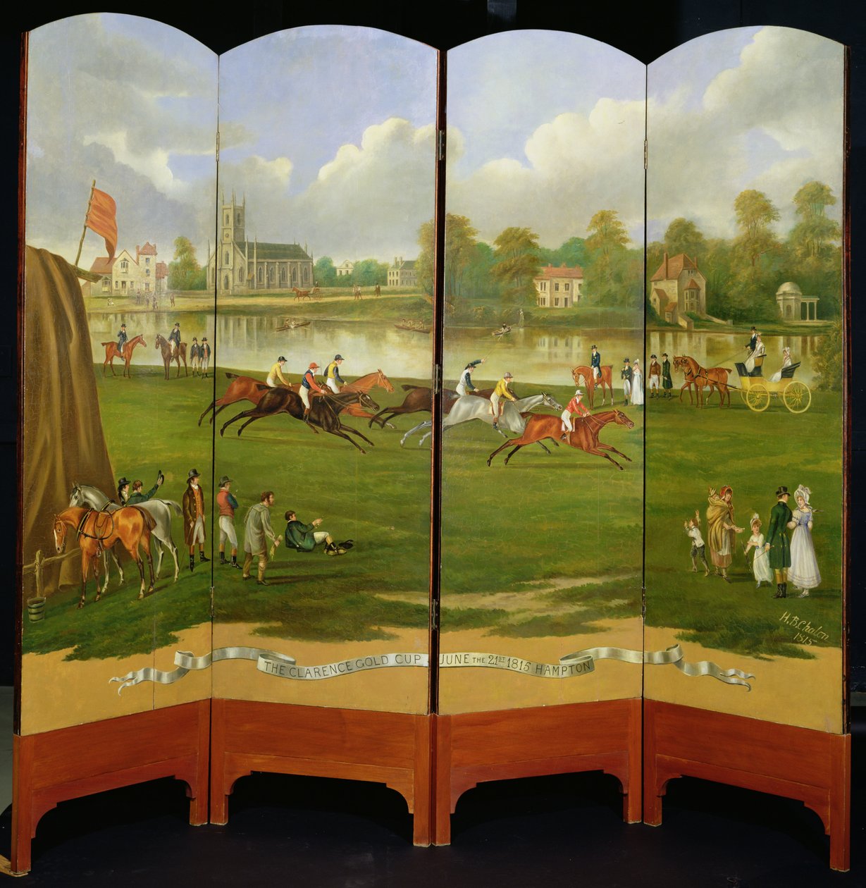 Der Start des Rennens um den Clarence Gold Cup in Hampton, Mittwoch, 21. Juni 1815 von Henry Bernard Chalon