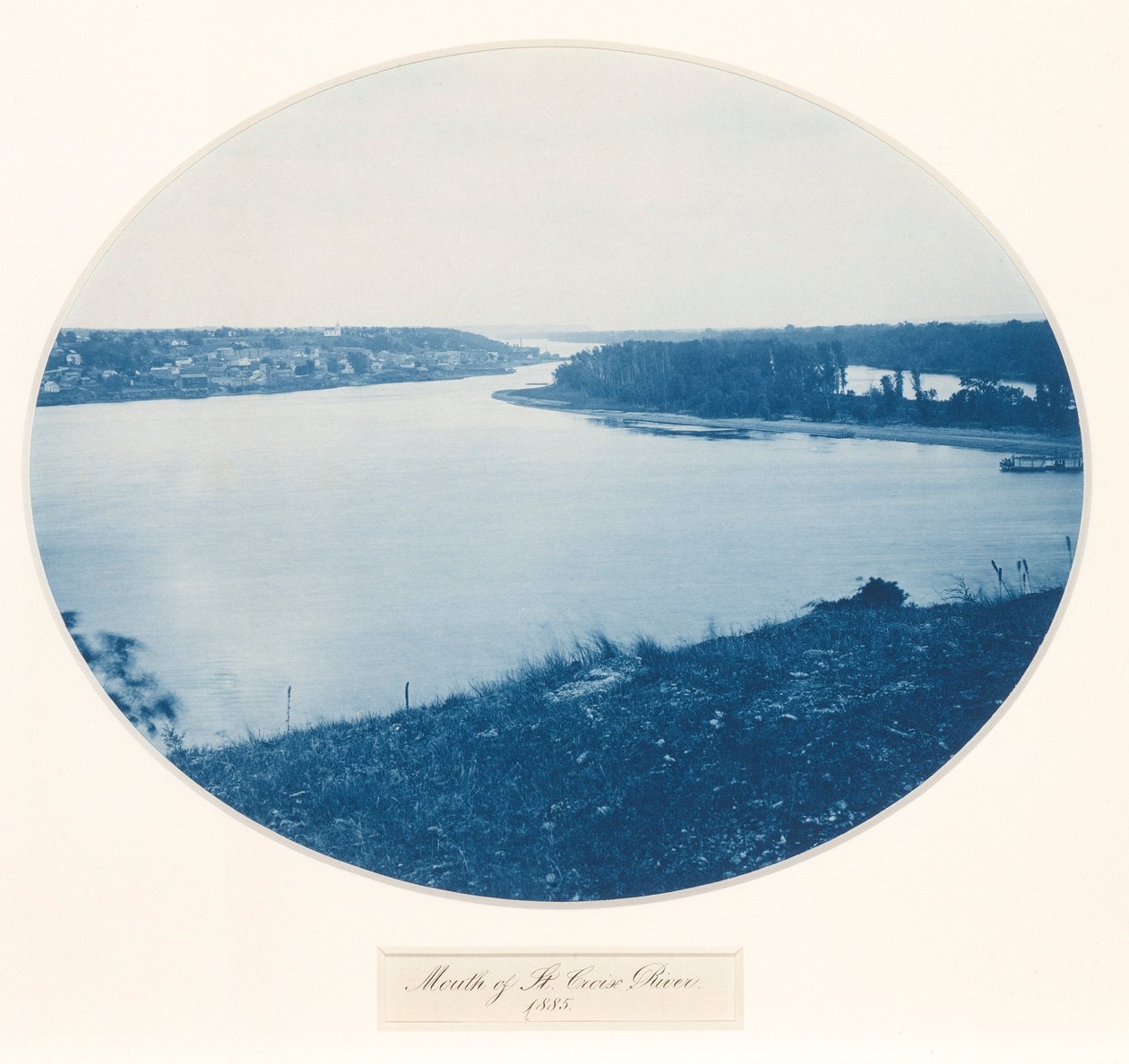 Mündung des St. Croix River, aus der Serie Oberer Mississippi River, Ansichten, Band I von Henry Bosse