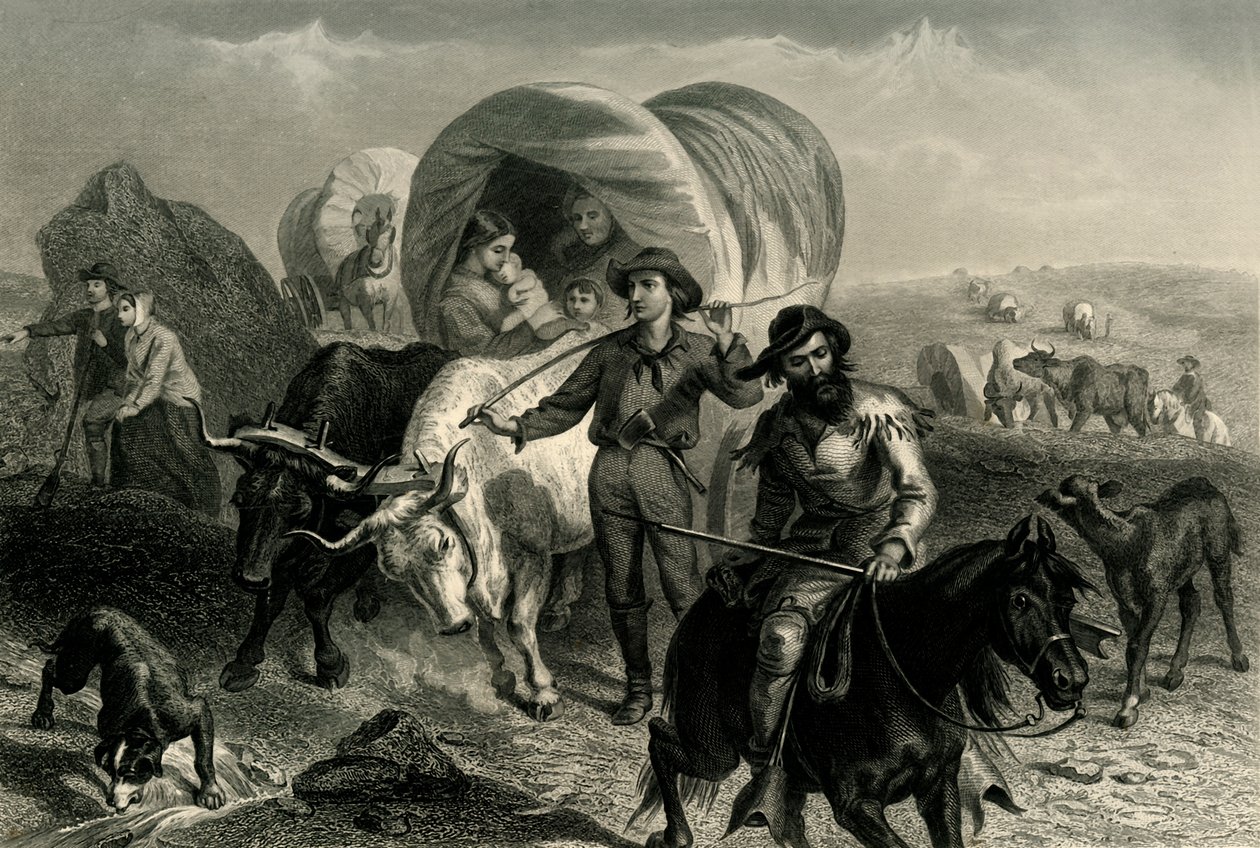 Auswanderer überqueren die Ebenen von Henry Bryan Hall Jr.