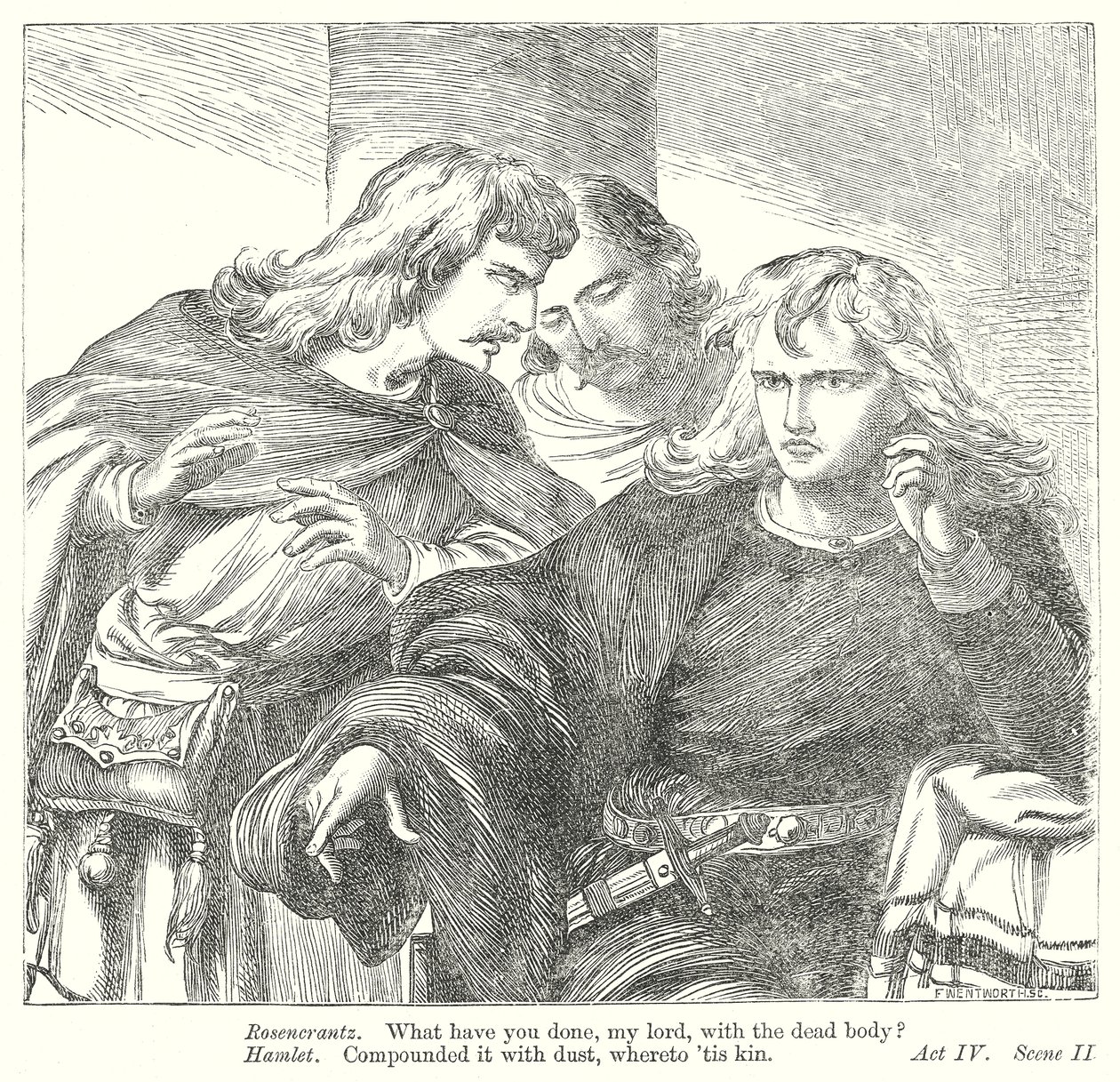Hamlet (Gravur) von Henry Courtney (after) Selous