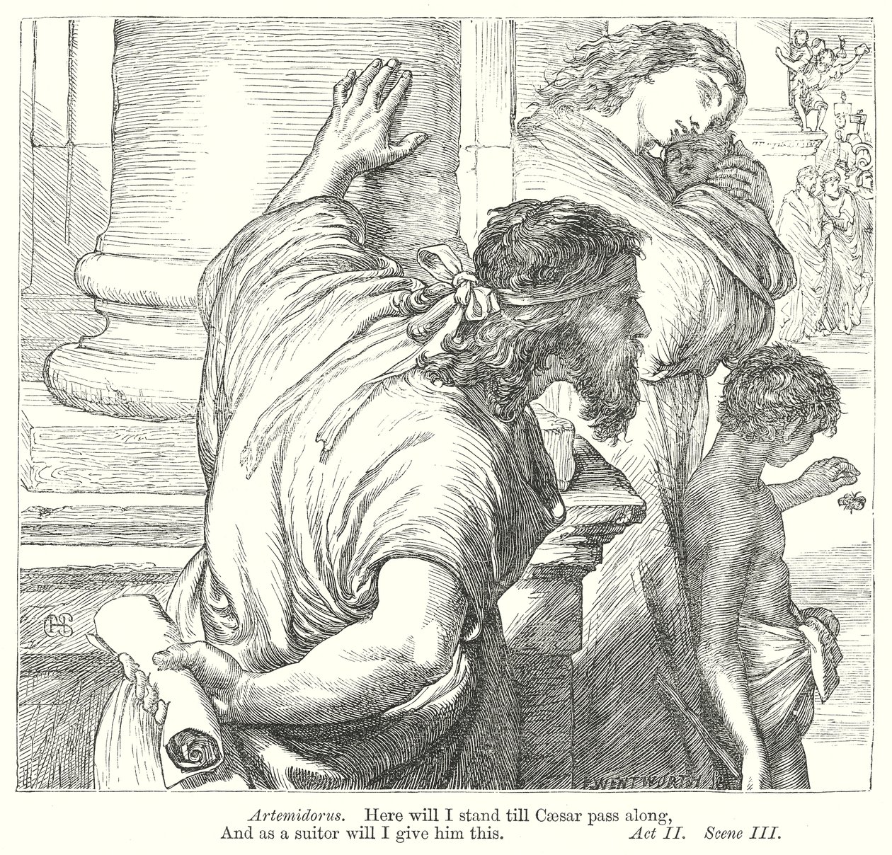 Julius Caesar (Gravur) von Henry Courtney (after) Selous