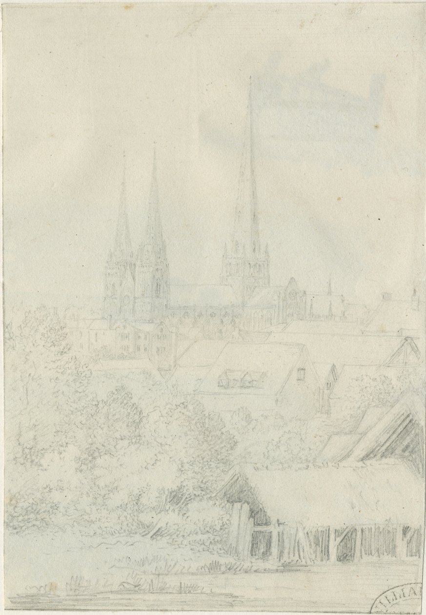 Lichfield Kathedrale - Südwestansicht von Henry Curzon Allport