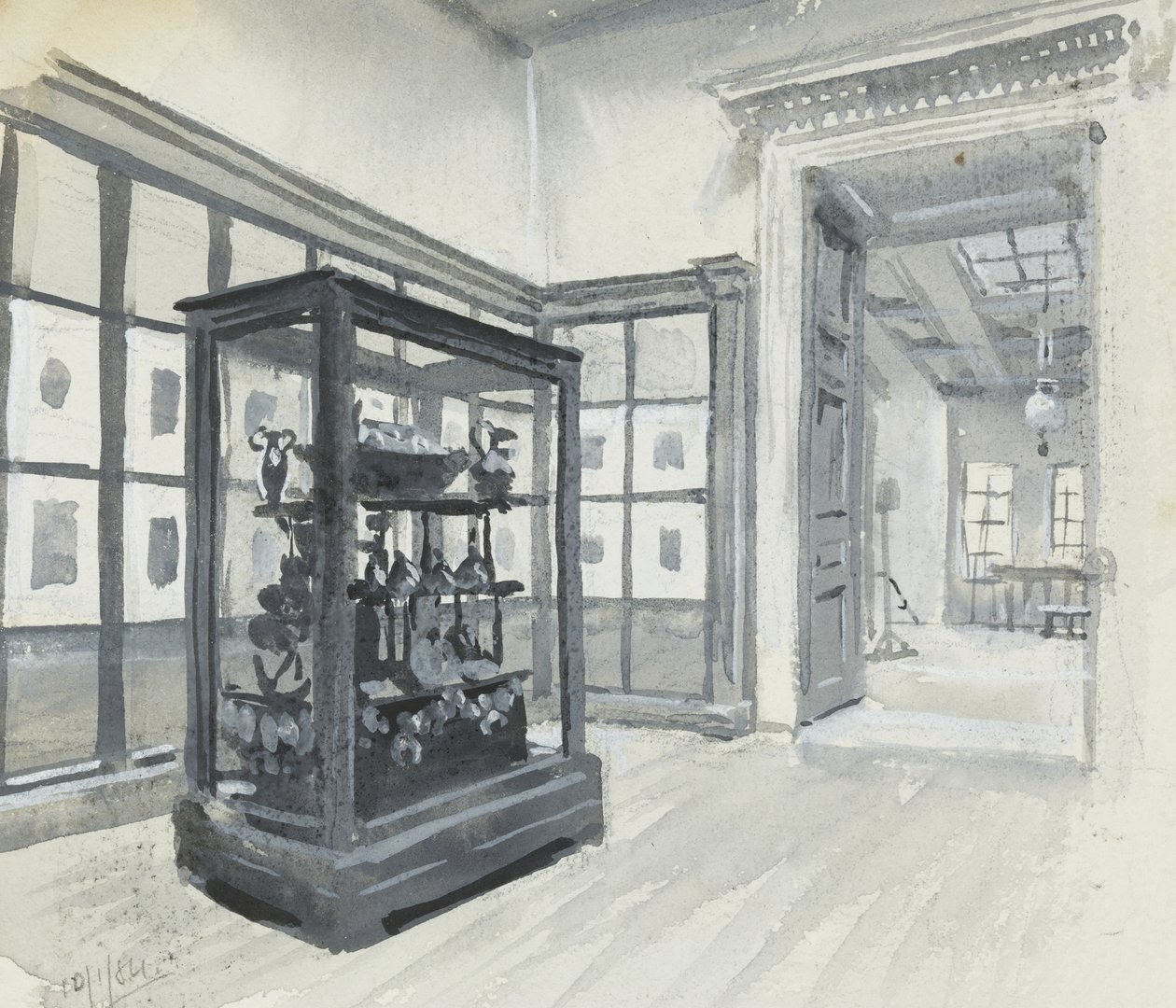 Innenansicht des Britischen Museums, zeigt die Galerie der Gravuren von Henry Edward Tidmarsh