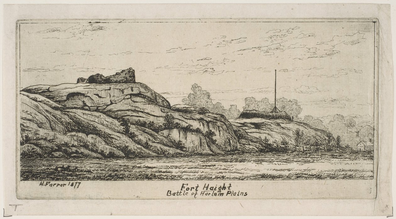 Fort Haight Schlacht von Harlem Plains aus Szenen des alten New York, 1877 von Henry Farrer
