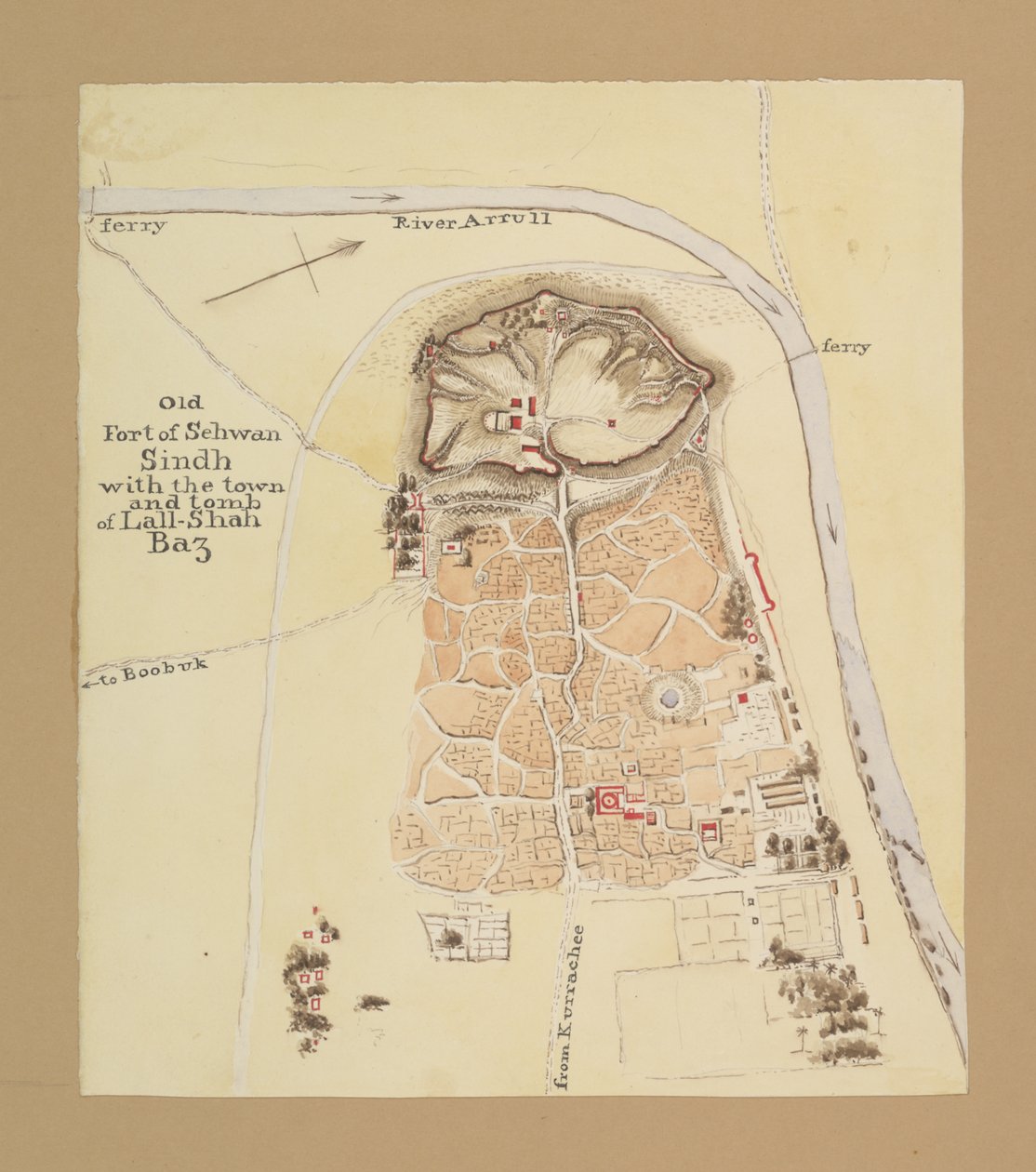 Alte Festung von Sehwan, Sindh von Henry Francis Ainslie