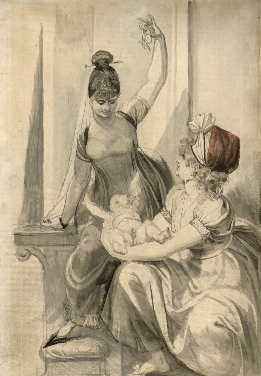 Mutter und ihre Familie auf dem Land, 1806-1807 von Johann Heinrich Füssli