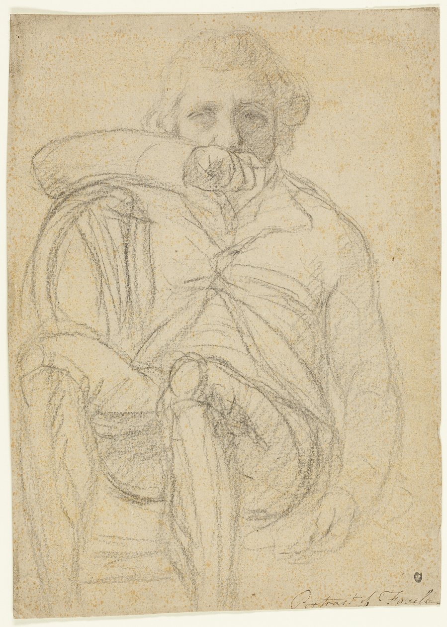 Porträt von Fuseli (recto); Skizze einer Hand (verso) von Henry Fuseli