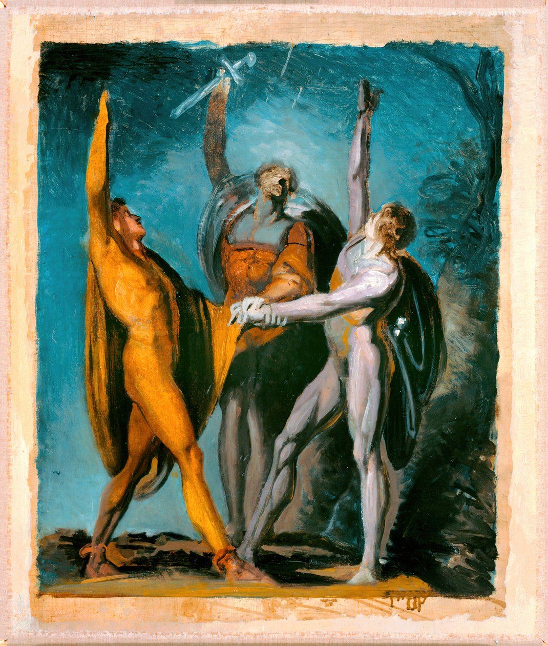 Skizze für den Rütlischwur, weibliche Figur (Rückseite) von Johann Heinrich Füssli