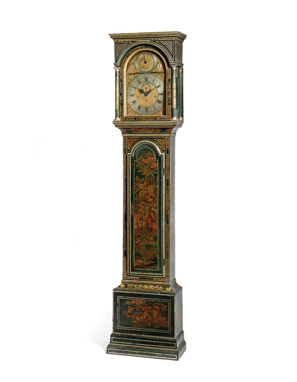 George III blau lackierte Viertelstundenuhr, York, ca. 1760 von Henry Hindley