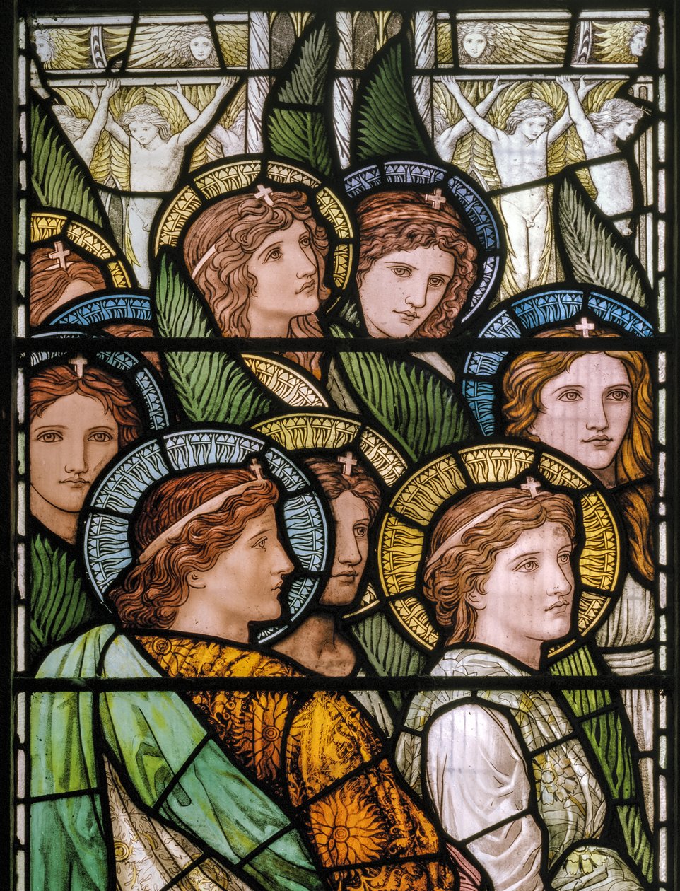 Bakewell, All Saints, Das Lamm Gottes, Anbetende Heilige, 1893 von Henry Holiday