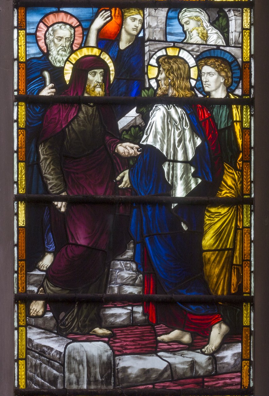 Westminster, St. Margareta, Christus verlässt das Haus von Maria & Martha, 1883 von Henry Holiday