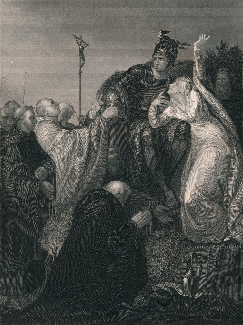 St. Augustinus vor Ethelbert, Mitte 19. Jahrhundert von Henry Lemon