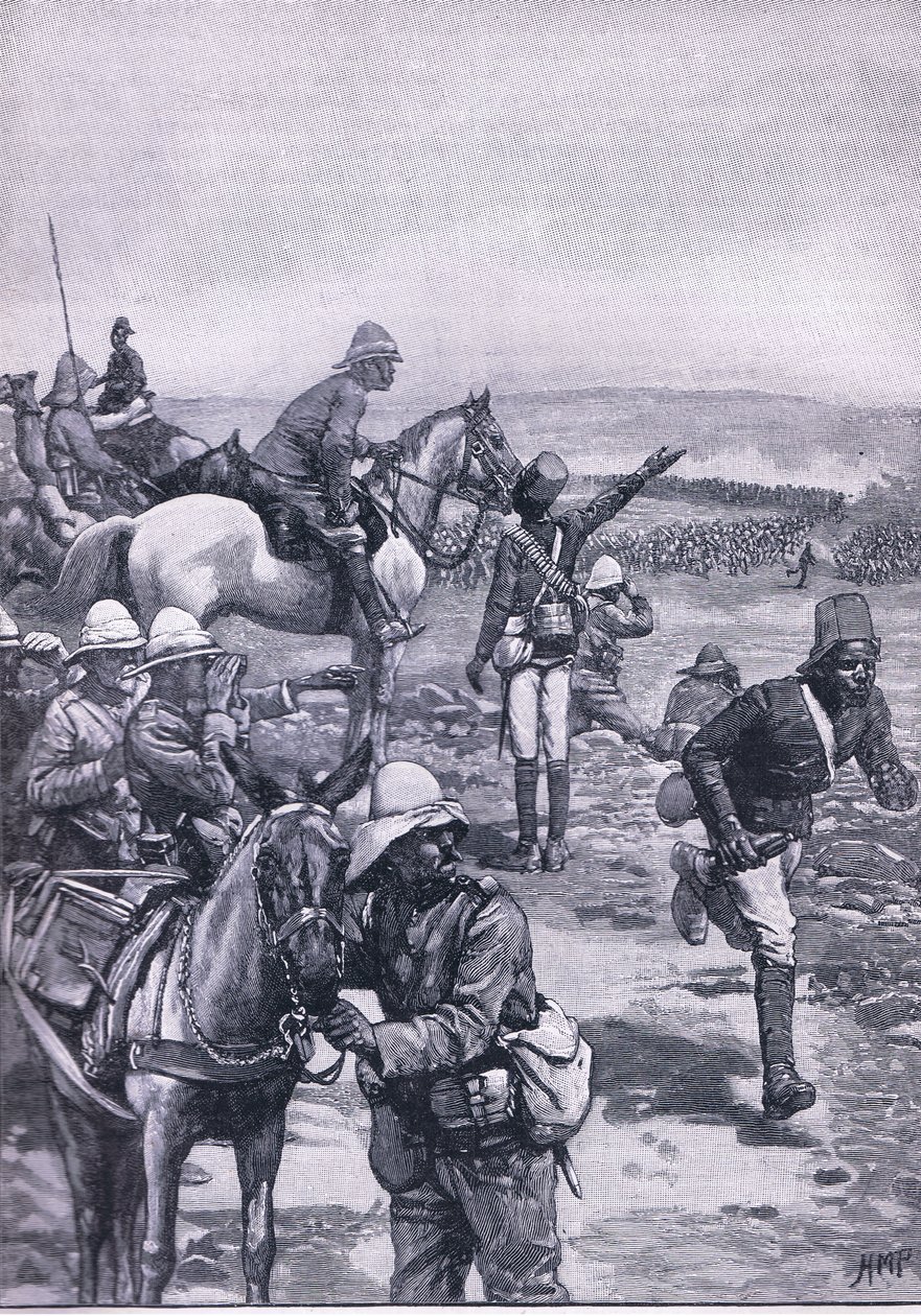 Die Schlacht von Omdurman: MacDonalds Brigade wehrt den Angriff der Derwische ab, Illustration aus Cassells Geschichte Englands, 1900er Jahre von Henry Marriott Paget