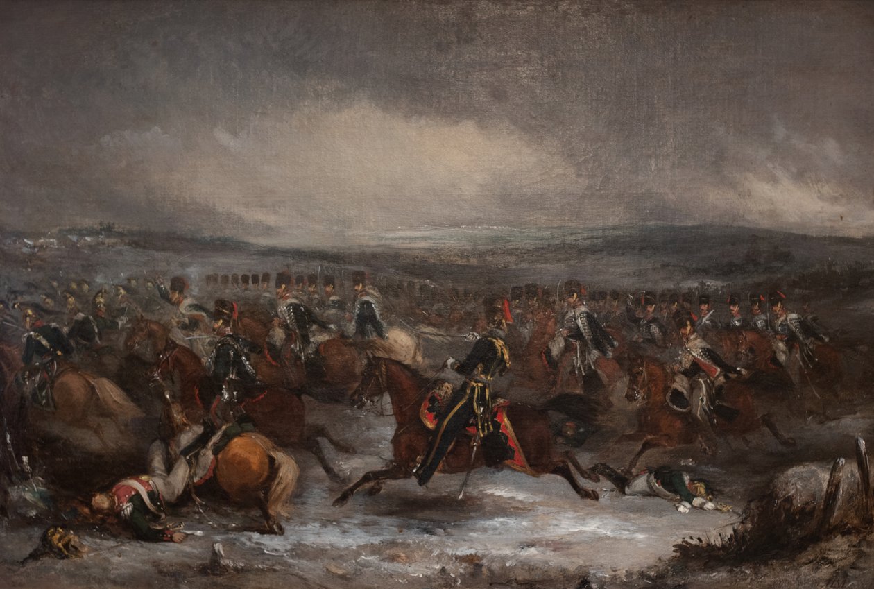 Angreifende französische Kavallerie bei Waterloo von Henry Martens