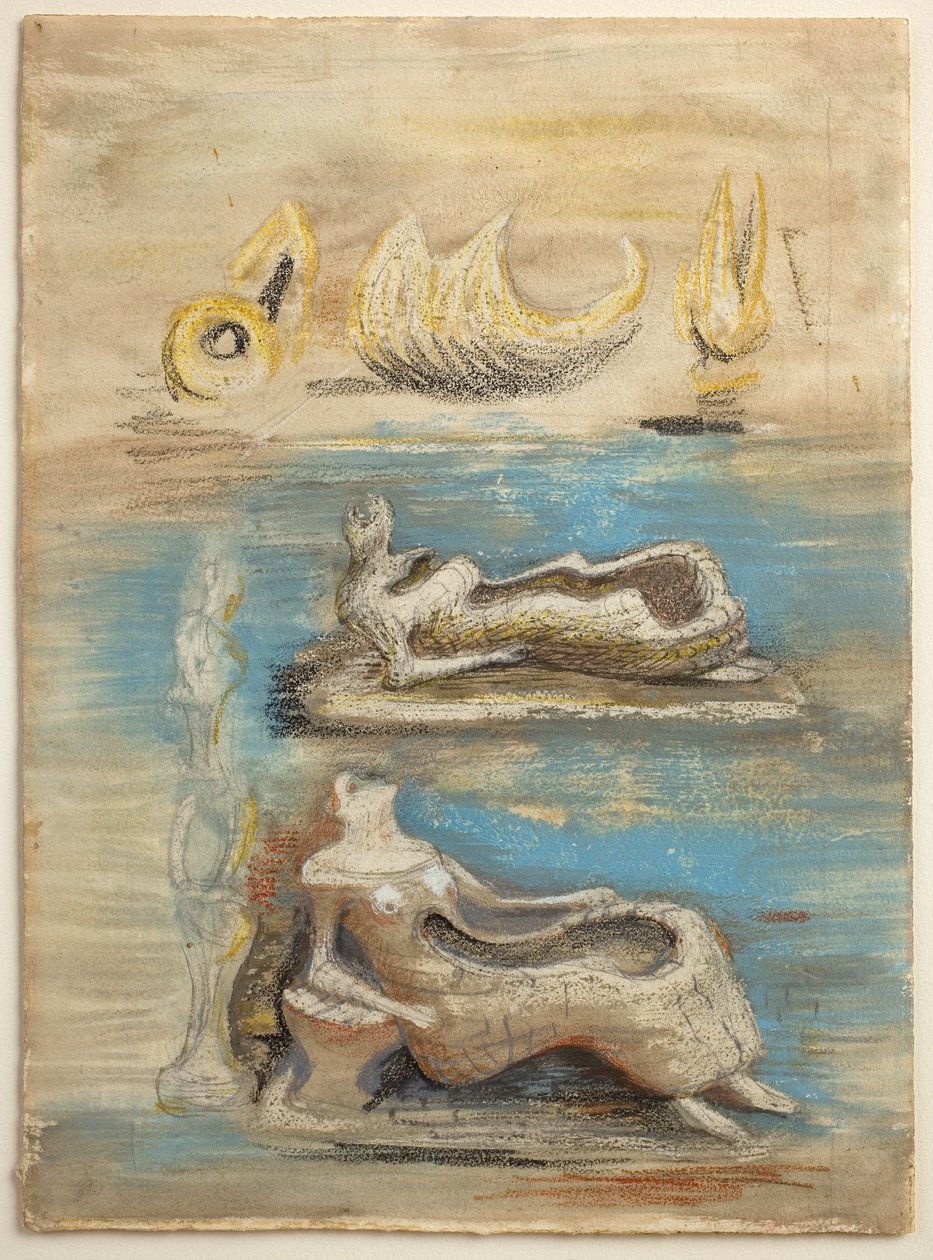 Ein Land: Seine Linien folgen dem Leben zurück in den Stein von Henry Moore