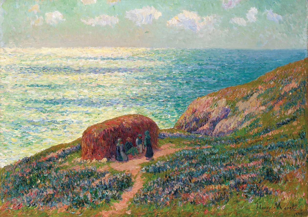 Seetangsammler in Moelan, Bretagne, 1900 von Henry Moret