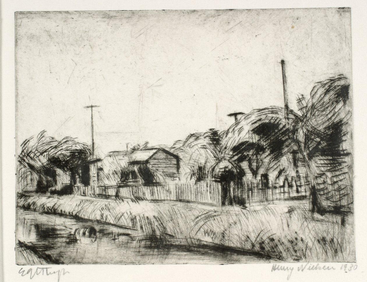 Kleingärten am Kanal von Henry Nielsen