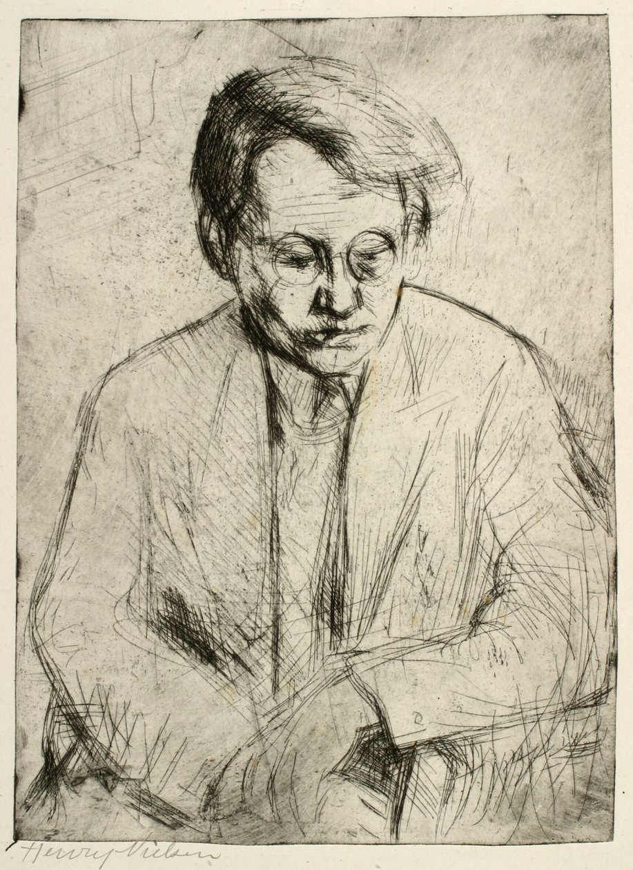 Sitzender Mann von Henry Nielsen
