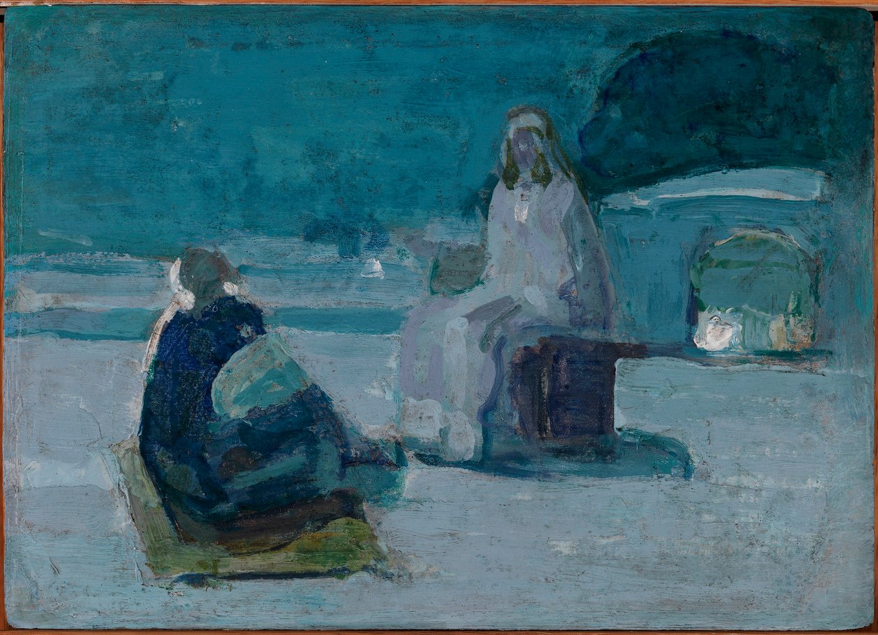 Studie für Christus und Nikodemus auf einem Dach von Henry Ossawa Tanner