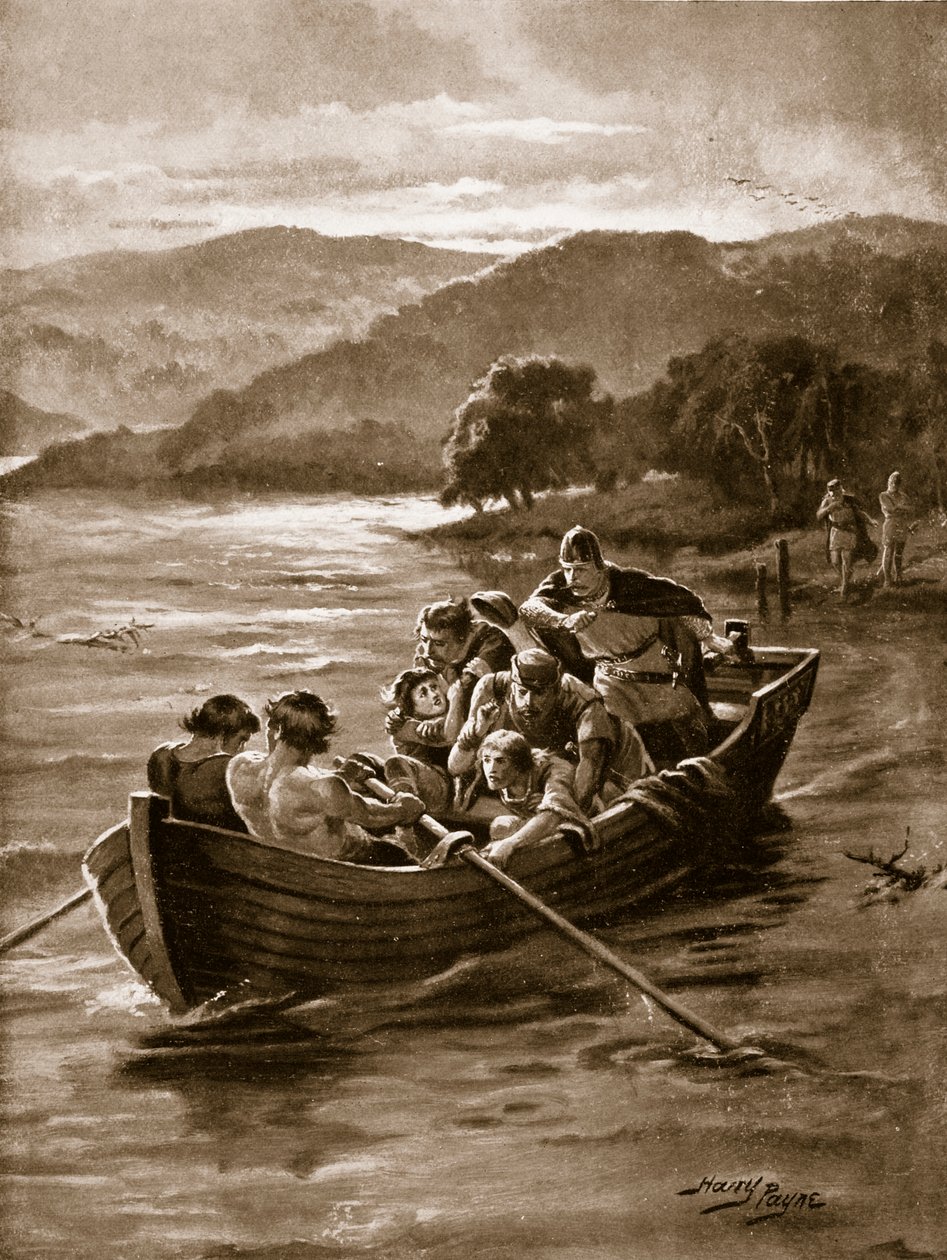 Elfwalds Söhne ertrinken im Windermere, Illustration aus 