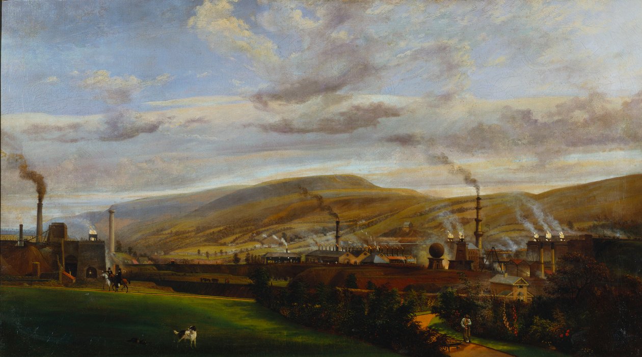 Industrielandschaft von Südwales, um 1825