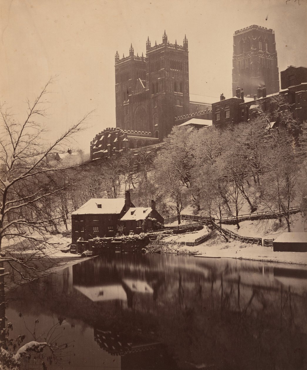 Durham-Kathedrale im Winter von Henry Reverend Holden