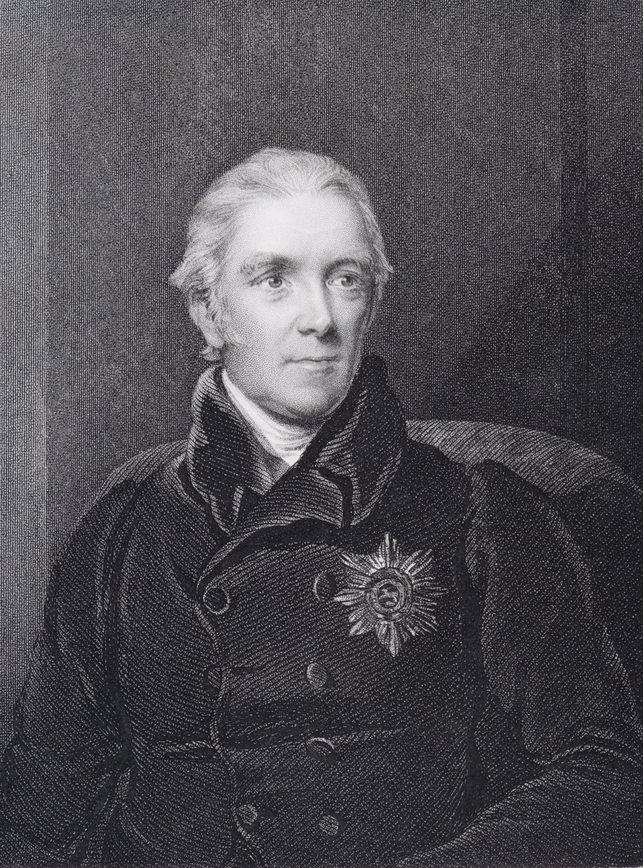 Sir Henry Halford, graviert von John Cochran (fl.1821-65) von Henry Room