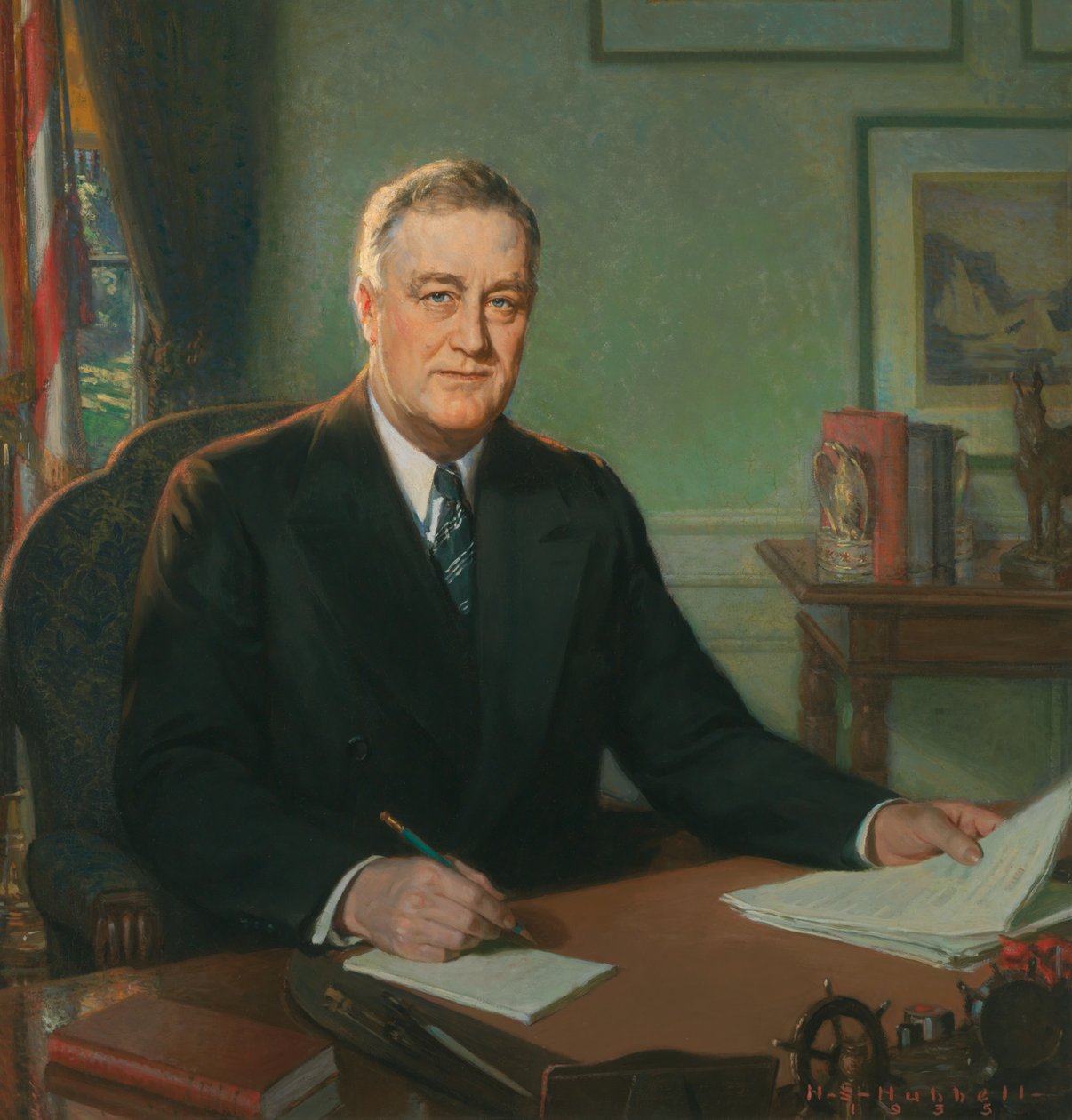 Franklin Delano Roosevelt (1882-1945) von Henry Salem Hubbell